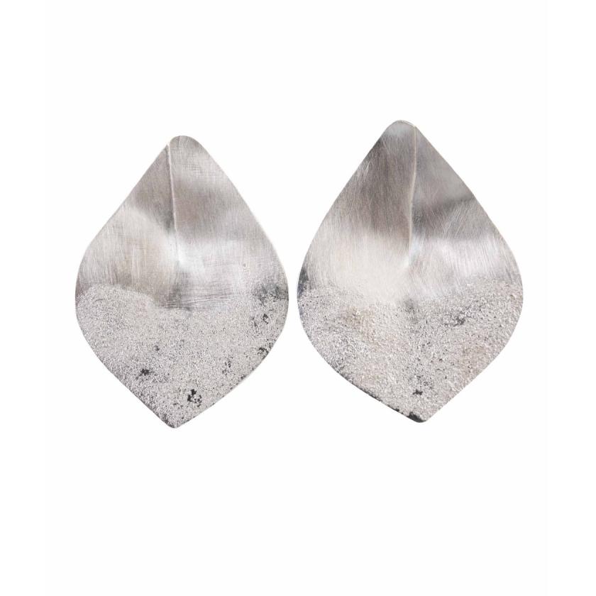 Naušnice ASH LEAF mat large