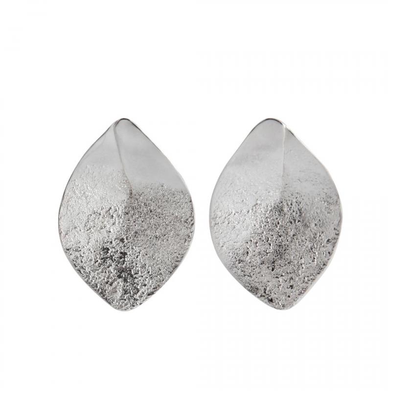 Earrings ASH LEAF polished small