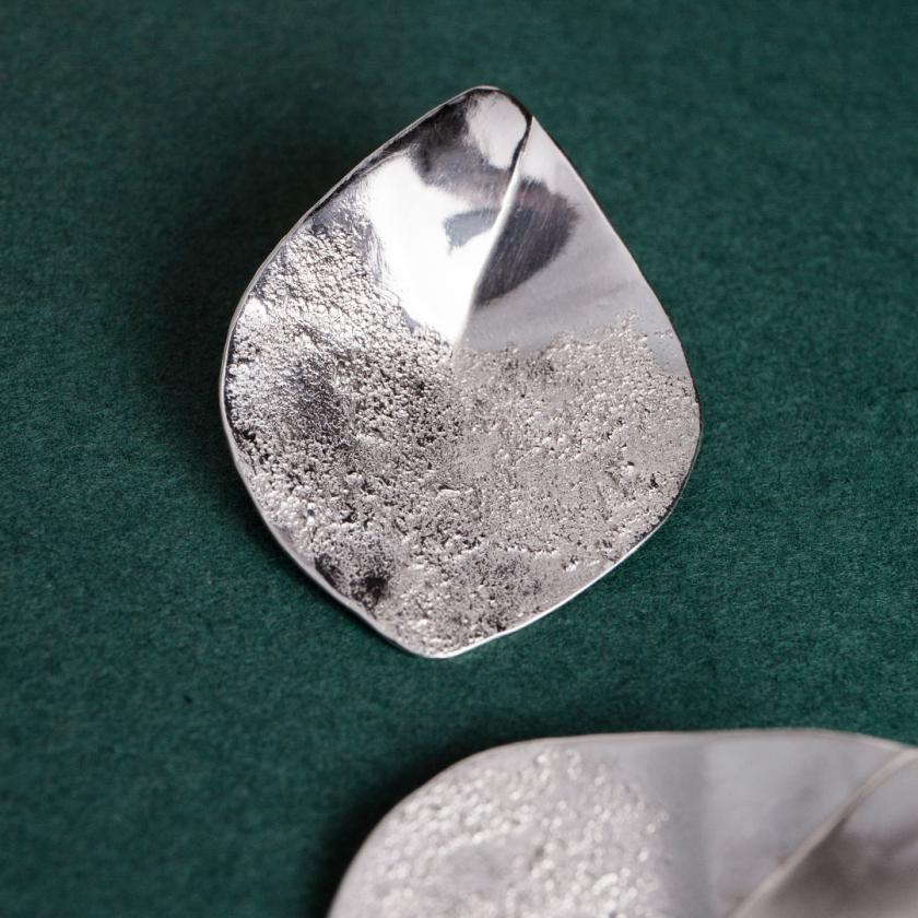 Naušnice ASH LEAF sjajne medium