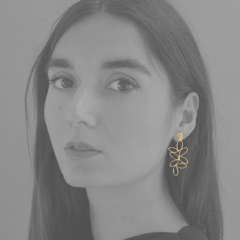 Naušnice ELISA s pozlatom
