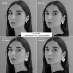 Earrings ASH LEAF shine mini