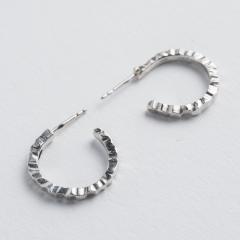 Earrings hoop TEXTURE SMALL