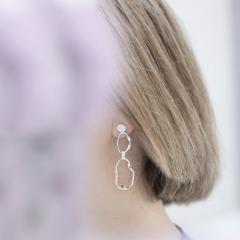 Earrings VILA rhodolite
