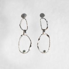 Earrings VILA green tourmaline